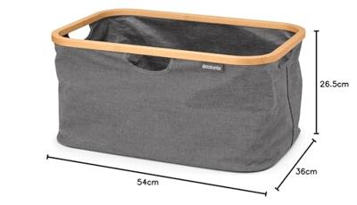 Brabantia wasmand opvouwbaar 40 liter pepper black