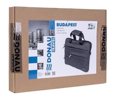 Donau Travel laptoptas Budapest, 3 l, 14 inch, grijs