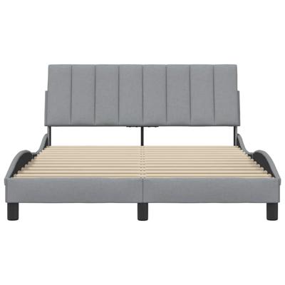 Bedframe zonder matras "Hanko" 120x200 cm stof lichtgrijs