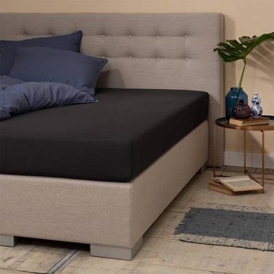 Jersey Hoeslaken Silver - Zwart