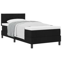 Boxspringbed met Matras Zwart 100x200 cm Stof - thumbnail