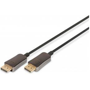 Digitus AK-340107-100-S DisplayPort-kabel DisplayPort / Glasvezel Aansluitkabel DisplayPort-stekker, DisplayPort-stekker 10.00 m Zwart 8K UHD
