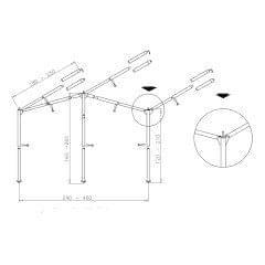 Campking Ameland Staal Luifelframe 25/22 mm