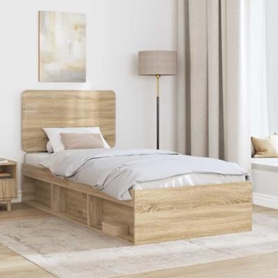 Bedframe Sonoma Eiken 75 x 190 cm Massief grenenhout