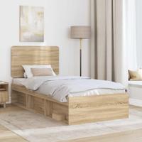 Bedframe Sonoma Eiken 75 x 190 cm Massief grenenhout - thumbnail
