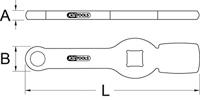 KS Tools 460.5062 1/2 slag-12-kantige sleutel met 2 slagvlakken, 24 mm - thumbnail