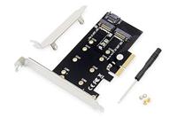 Digitus DS-33170 2 + 1 poorten M.2-controller PCIe Geschikt voor: 2230, 2242, 2260, 2280 Incl. Low-Profile slotplaat - thumbnail