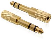 Delock 65361 Adapter Stereostekker 6,35 mm > Stereo jack 3,5 mm 3-polig metaal - thumbnail
