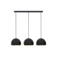 Light & Living Hanglamp 'Jaicey' 3-Lamps, mat zwart-goud - thumbnail