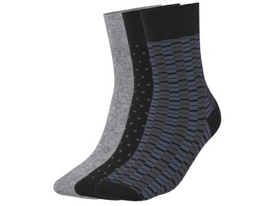 esmara Men 3 Paar sokken (Zwart/grijs, 43-46)