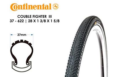 Continental Conti double fighter iii - snelle stadsflitser, zwart, 28x1 3/8, 37-622, 640g, 4-6 bar