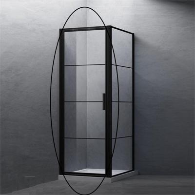 BWS Nisdeur Frame 80x200 cm 8 mm NANO Glas Mat Zwart Raster Boss & Wessing