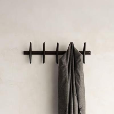 Ethnicraft Kapstok 'PI' Mahoniehout, Met 5 haken, kleur Donkerbruin