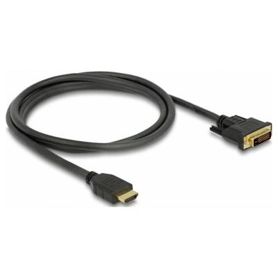 Delock 85653 HDMI-kabel HDMI / DVI Aansluitkabel HDMI-A-stekker, DVI-D 24+1-polige stekker 1.5 m Zwart Afgeschermd (drievoudig), Vergulde steekcontacten