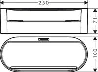 Opbergbakje Diep HansGrohe WallStoris Mat Wit - thumbnail