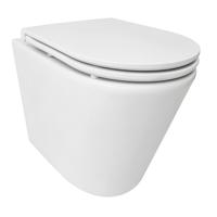 Vesta Rimless Wandcloset Tornado Wiesbaden Flush Mat Wit Met Flatline Toiletzitting Softclose En Quick Release Mat Wit - thumbnail