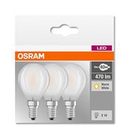 OSRAM HOMELIGHTING 4058075819399 LED-lamp Energielabel E (A - G) E14 Kogel 4.2 W = 40 W Warmwit (Ø x l) 45 mm x 84 mm Filament / Retro-LED 3 stuk(s) - thumbnail