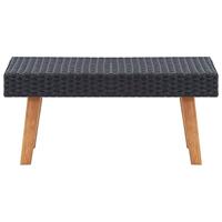 Tuintafel poly rattan zwart - thumbnail