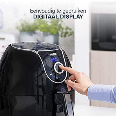 Princess 01.182055.01.001 Airfryer 5.2 l 1700 W Anti-aanbaklaag, Met display, Timerfunctie Zwart
