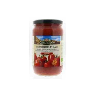 Bioidea Tomaten gepeld (glas) bio 660 Gram