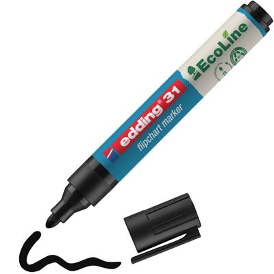 Viltstift edding 31 eco flipover rond 1.5-3mm zw | 10 stuks