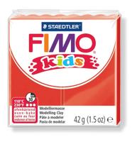 Fimo kids boetseerklei rood, 42gr - thumbnail