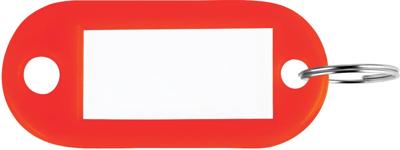 Sleutellabel Pavo kunststof rood 100 stuks