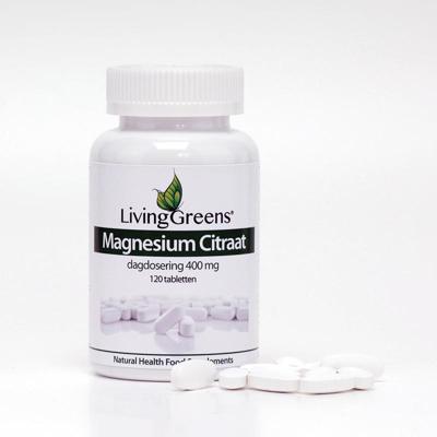 Livinggreens Magnesium citraat 400mg 120 Tabletten
