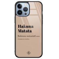 iPhone 13 Pro Max glazen hardcase - Hakuna Matata - thumbnail