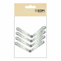 Hoeksteun EDM 86094 an24 Roestvrij staal 10 x 10 x 1,9 cm 4 Stuks - thumbnail