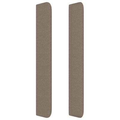 Hoofdbord met randen 83x16x118/128 cm stof taupe