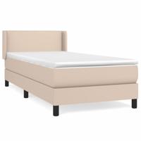 Boxspring met matras kunstleer cappuccinokleurig 140x190 cm - thumbnail