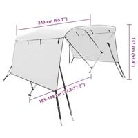 VidaXL Biminitop 4 bogen met zijwanden 243x(185-198)x137 cm - thumbnail
