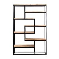 Wandmeubel Kyan - zwart/naturel - 180x120x40 cm - thumbnail