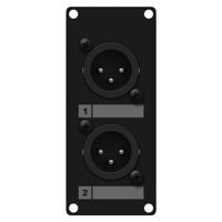 Caymon CASY126/B 2x XLR male naar terminal plaatje 1 space - thumbnail