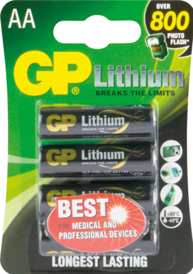 GP 15LF562C4 AA batterij Lithium 1,5V (4x)
