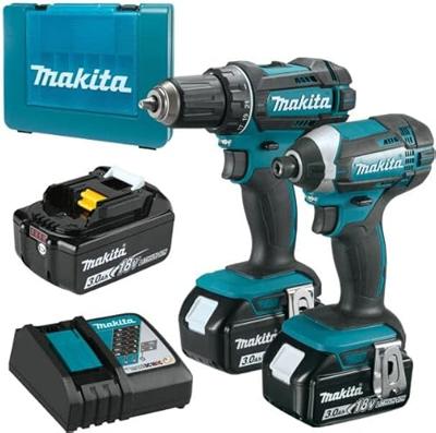 Makita DLX2127X1 Combiset - DDF482 18v Boor-/schroefmachine + DTD152 slagschroevendraaier 3,0 Ah accu (3 st), snellader in koffer Makita DLX2127X1 Combiset - DDF482 18v Boor-/schroefmachine + DTD152 slagschroevendraaier 3,0 Ah accu (3 st), snellader in koffer