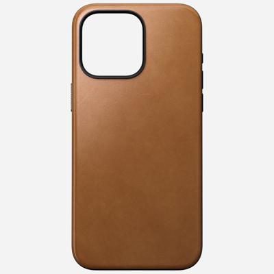 Nomad Modern Leather Case Magsafe iPhone 15 Pro Max tan