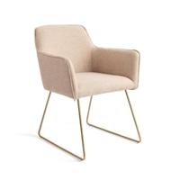 Jesper Home Eetkamerstoel 'Hofu' Slide Gold, kleur Wild Walnut - thumbnail