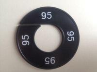 Maatring 9cm zwart/wit 95 - thumbnail