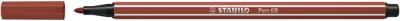 Viltstift stabilo pen 68/75 m sienna | 10 stuks