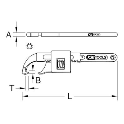 KS Tools 5171397 517.1397 Haaksleutel Sleutelbreedte (metrisch) 10 - 50 mm