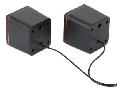 Manhattan PC-luidsprekers USB Zwart, Oranje