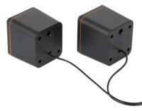 Manhattan PC-luidsprekers USB Zwart, Oranje - thumbnail