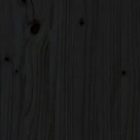 Wandhoofdbord 166x3x90 cm massief grenenhout zwart - thumbnail