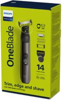 Philips QP6551/15 OneBlade Pro Face and Body Trimmer Chroom/Groen - thumbnail