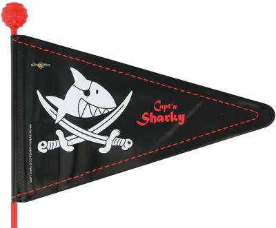 BIKE FASHION veiligheidsvlag safety flag 2-split "caept´n sharky" BIKE FASHION veiligheidsvlag safety flag 2-split "caept´n sharky"