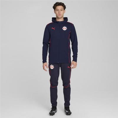 Red Bull Salzburg Casuals Hooded Trainingspak Senior 2024/2025 - Maat S - Kleur: Donkerblauw | Soccerfanshop