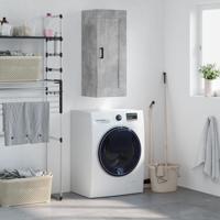 Wandkast 34,5x34x90 cm bewerkt hout betongrijs - thumbnail