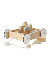 Kid's Concept blokkenwagen junior 38,5 cm hout naturel 21 delig - thumbnail